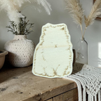 Kaninchen Deko aus Holz - Kontur