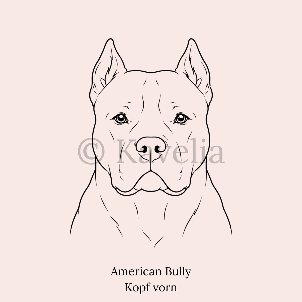 American Bully - Schlüsselanhänger personalisiert