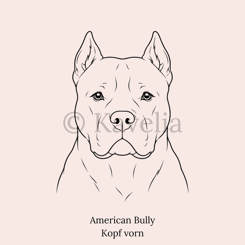 American Bully - Schlüsselanhänger personalisiert