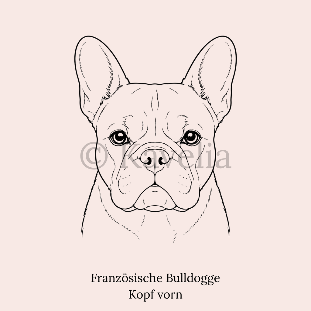 Französische Bulldogge - Schlüsselanhänger personalisiert
