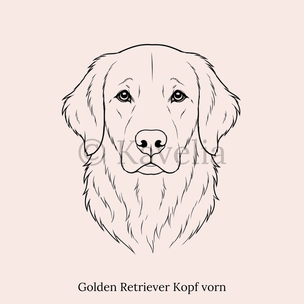 Golden Retriever - Schlüsselanhänger personalisiert