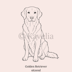 Golden Retriever - Schlüsselanhänger personalisiert