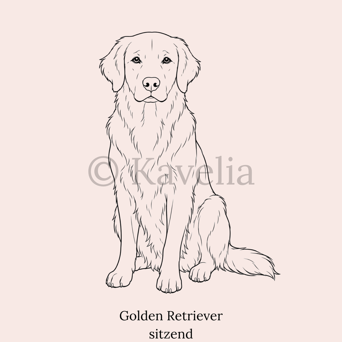 Golden Retriever - Schlüsselanhänger personalisiert
