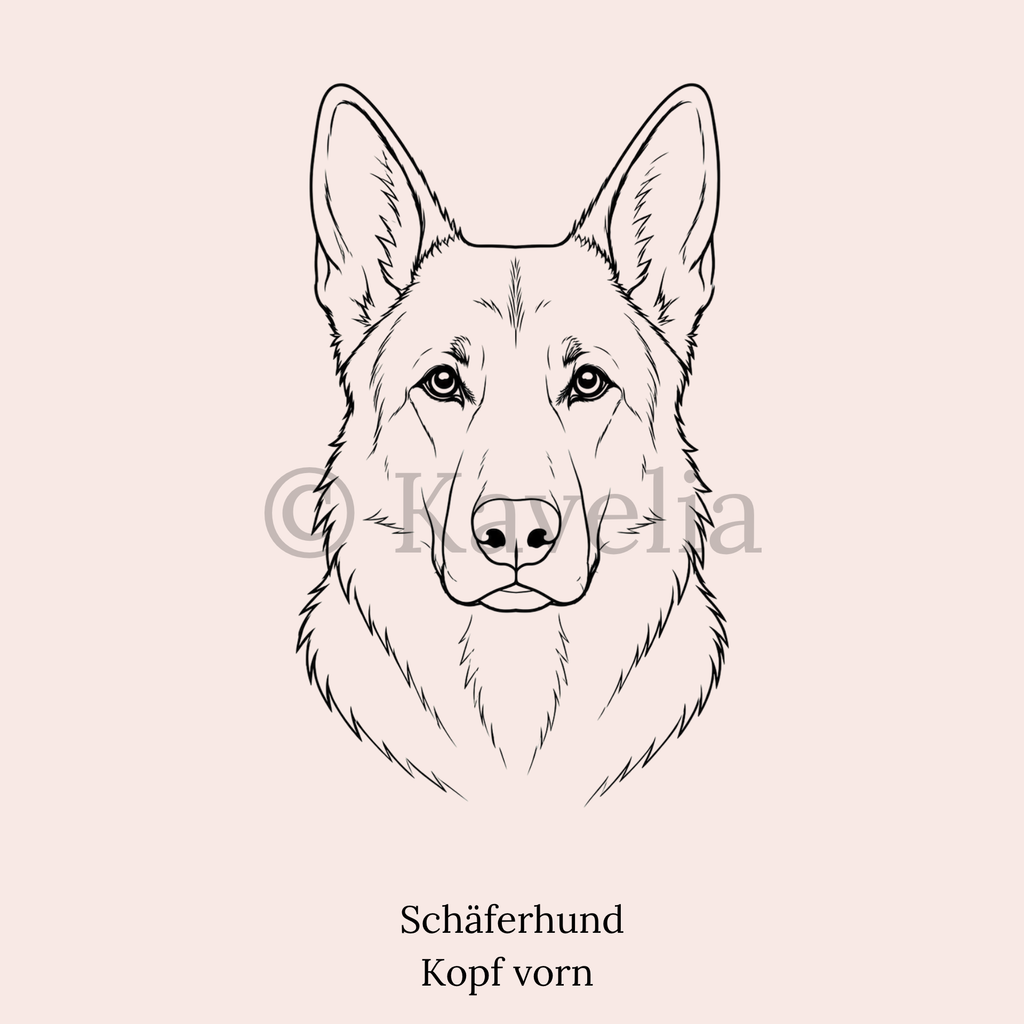 Schäferhund - Schlüsselanhänger personalisiert
