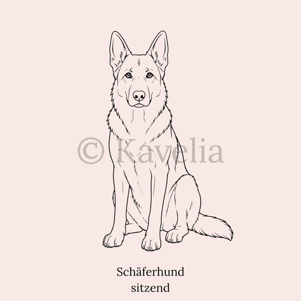 Schäferhund - Schlüsselanhänger personalisiert