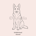 Schäferhund - Schlüsselanhänger personalisiert