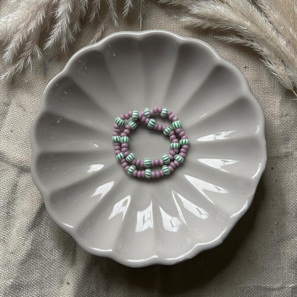 Perlenarmband Rosa-Grün