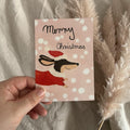Postkarte  * Merry Christmas Dackel *