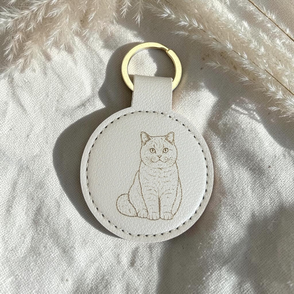 Britisch Kurzhaar Katze - Schlüsselanhänger personalisiert