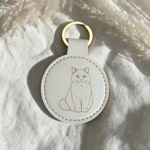 Britisch Kurzhaar Katze - Schlüsselanhänger personalisiert