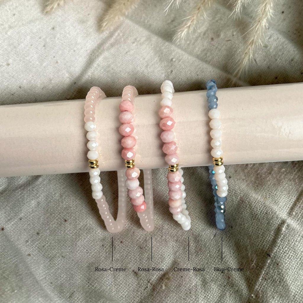 Glasperlen Armband Mix - Einzelstücke - personalisiert