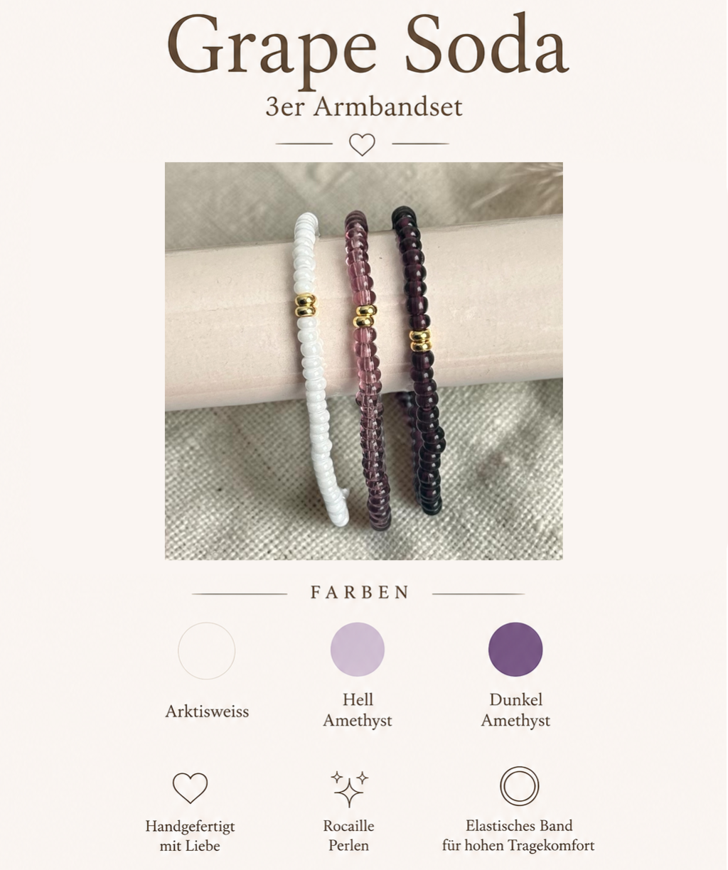 Grape Soda | 3er Armbandset