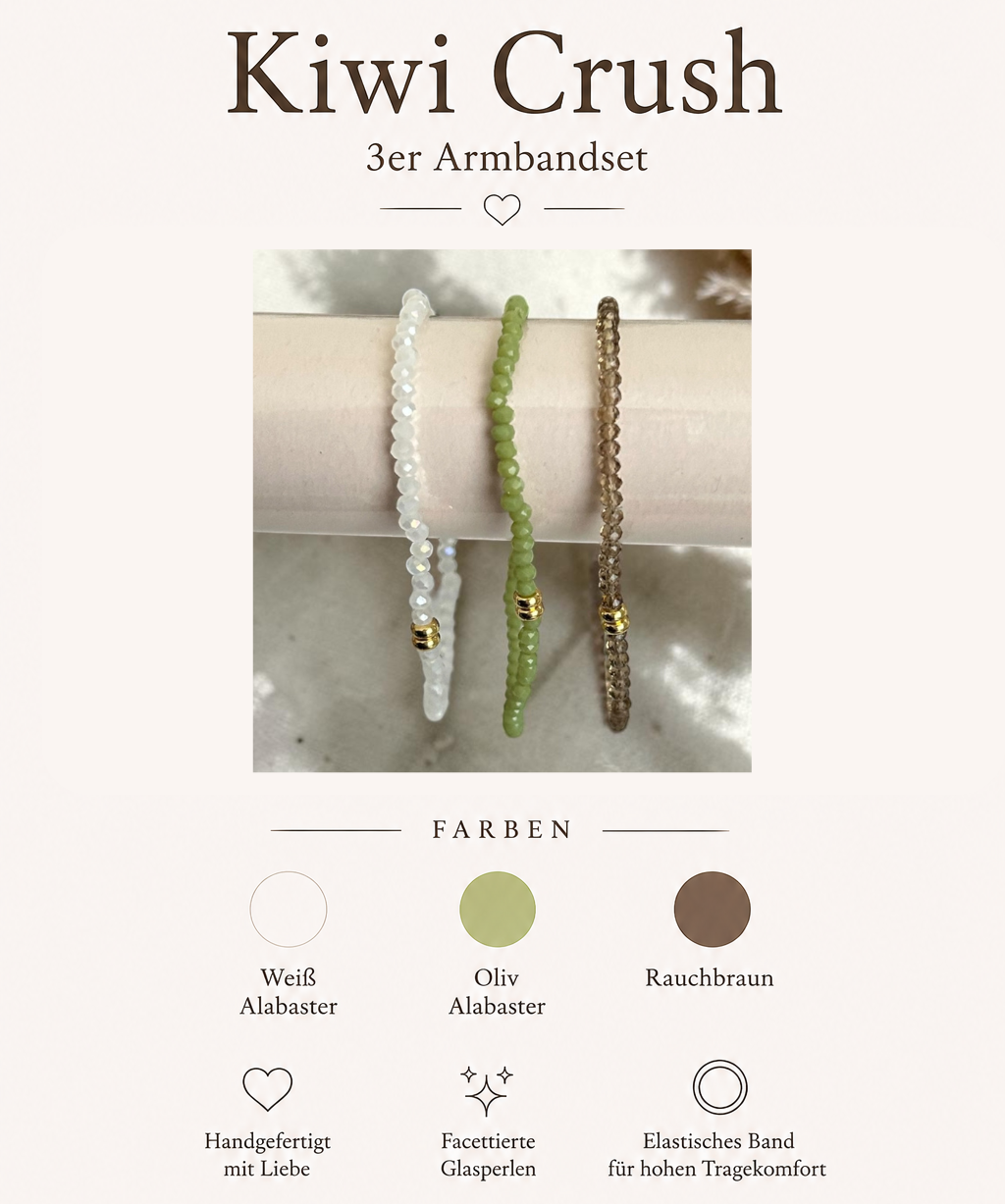 Kiwi Crush | 3er Armbandset